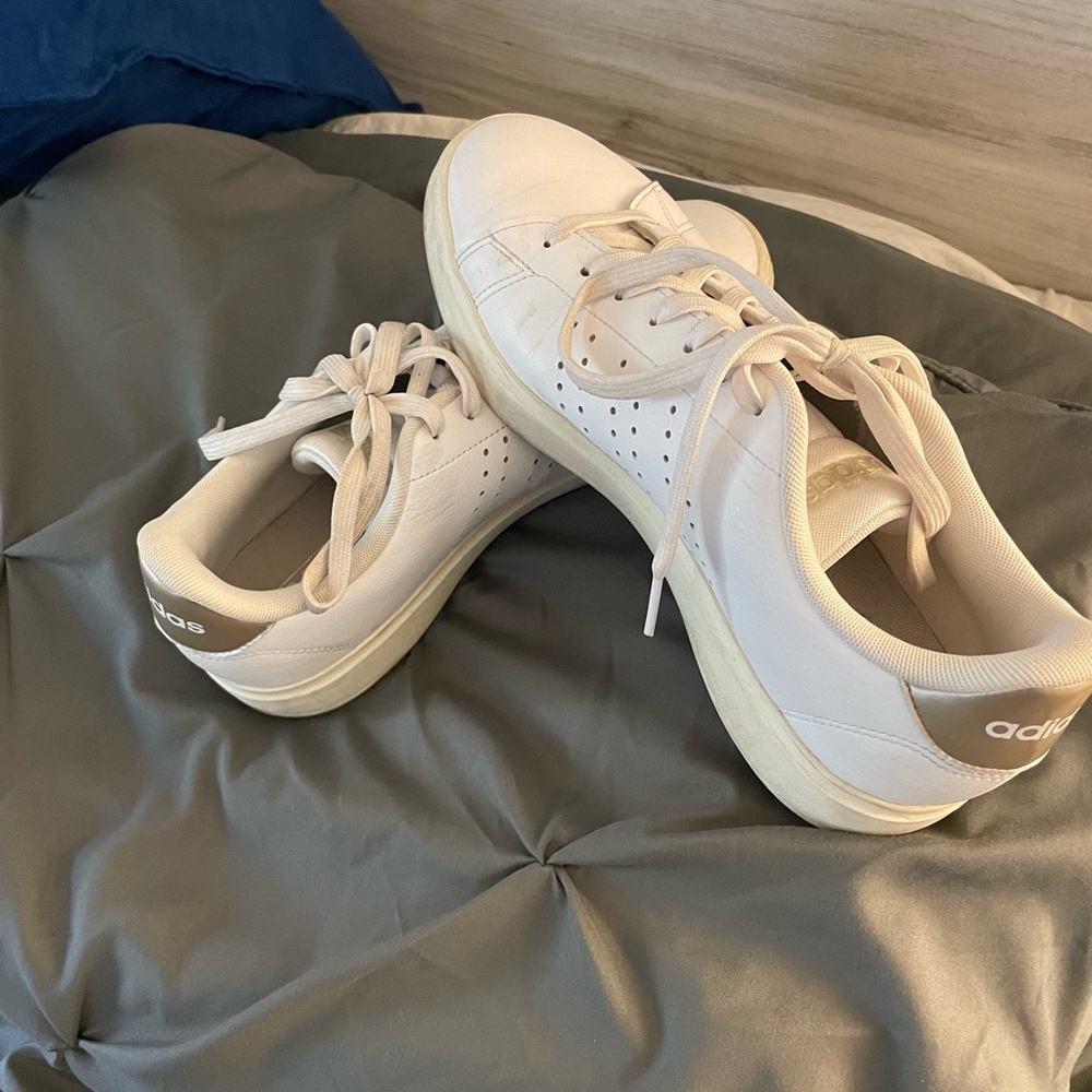 Adidas Classic White and Cream Sneakers